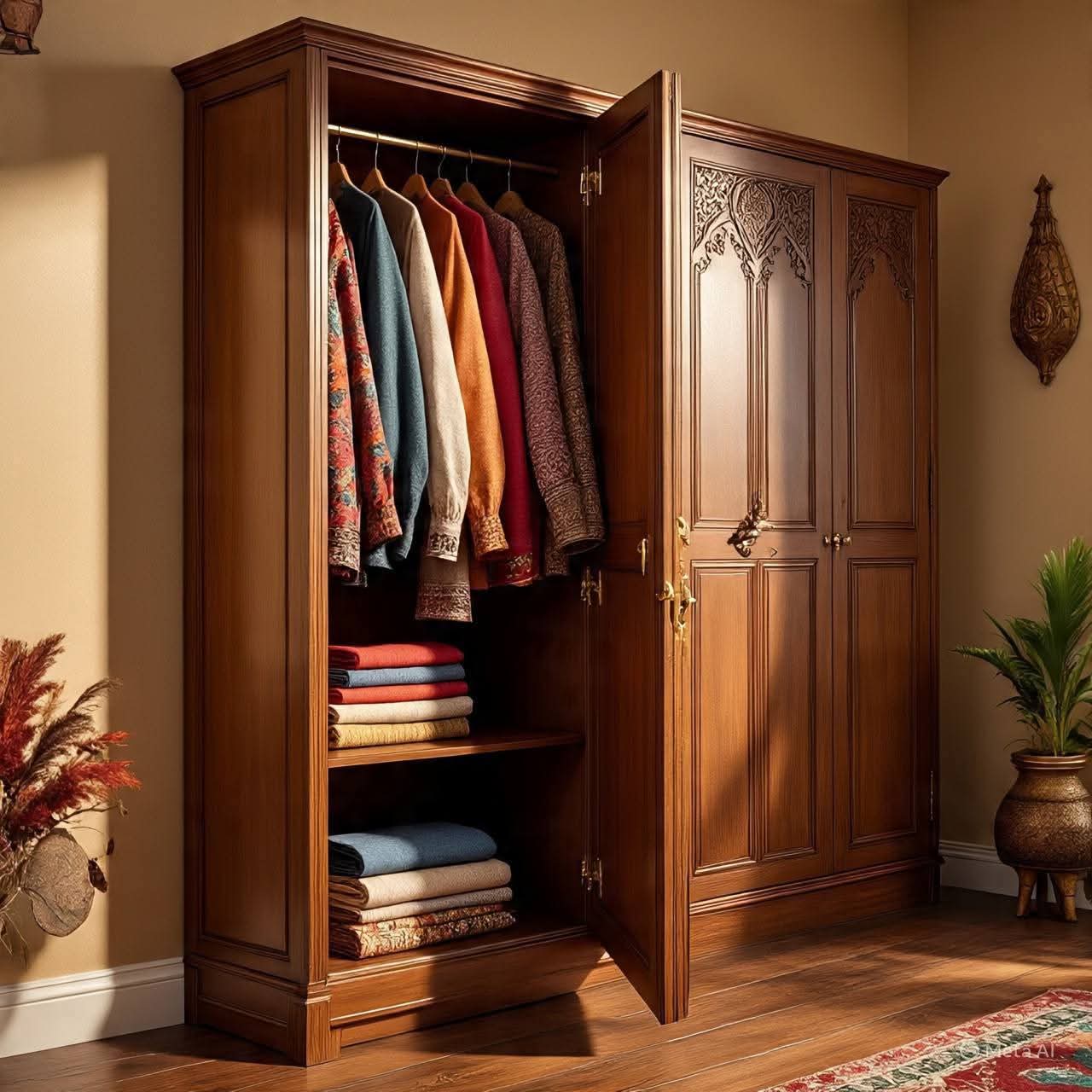 Premium Wooden Wardrobe Cabinet