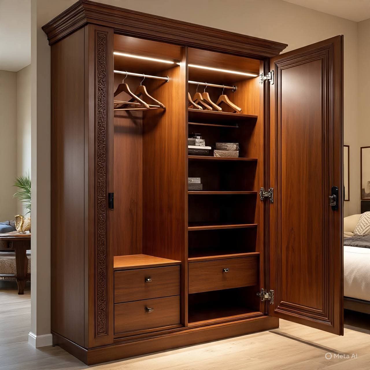 Premium Wooden Wardrobe Cabinet