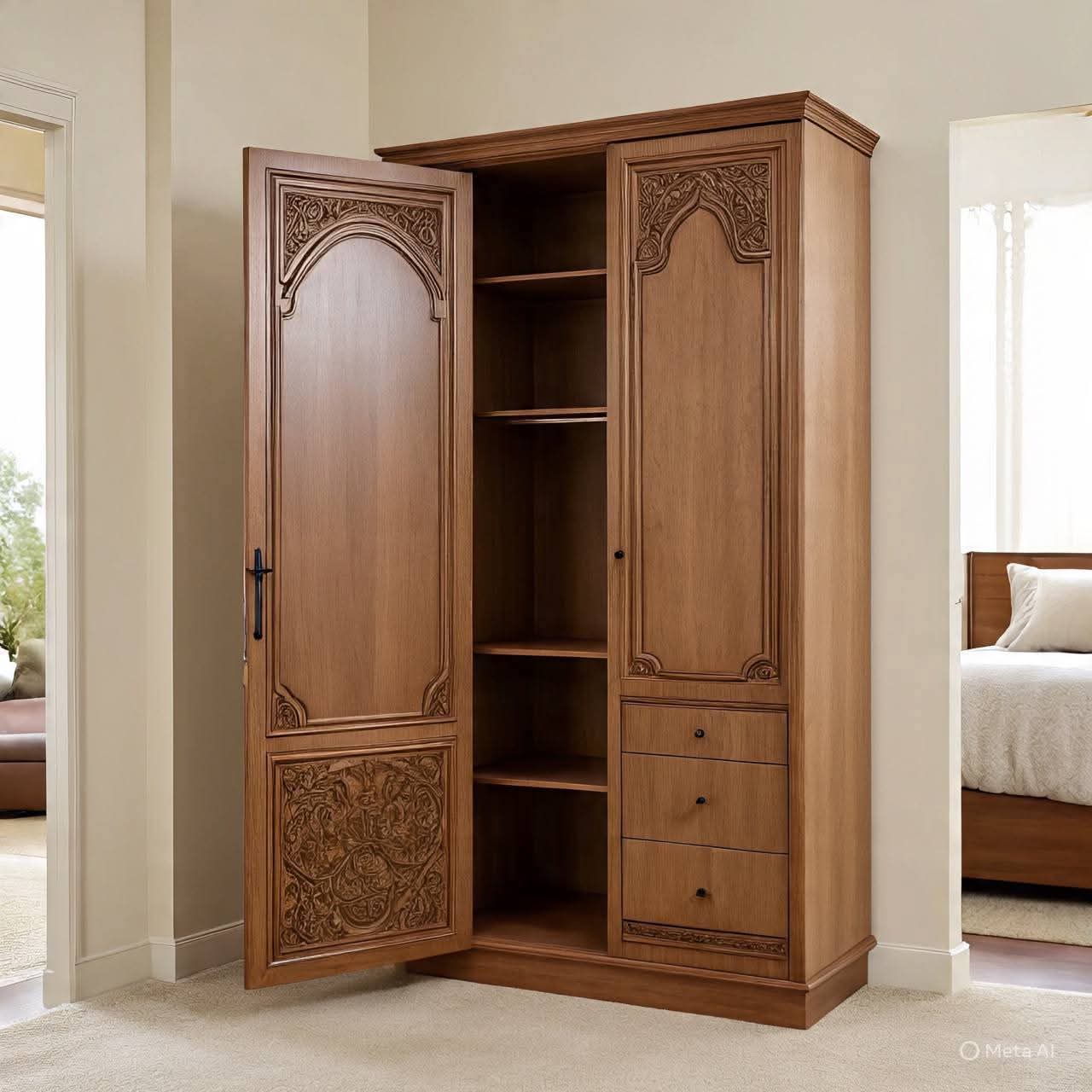 Premium Wooden Wardrobe Cabinet