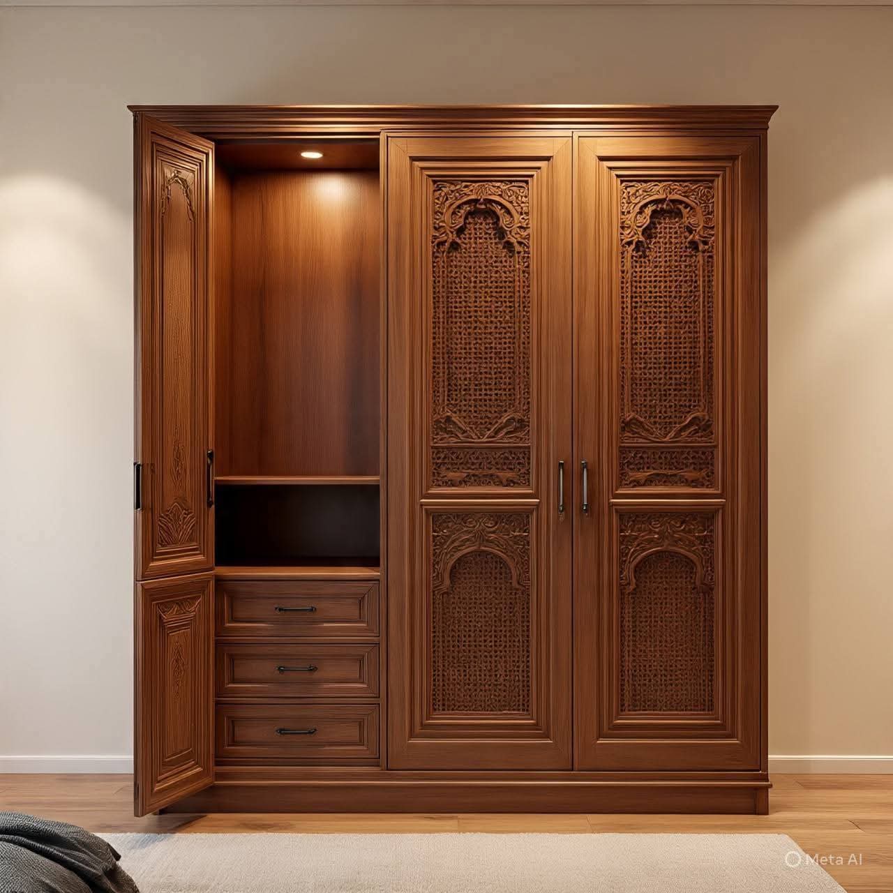Premium Wooden Wardrobe Cabinet