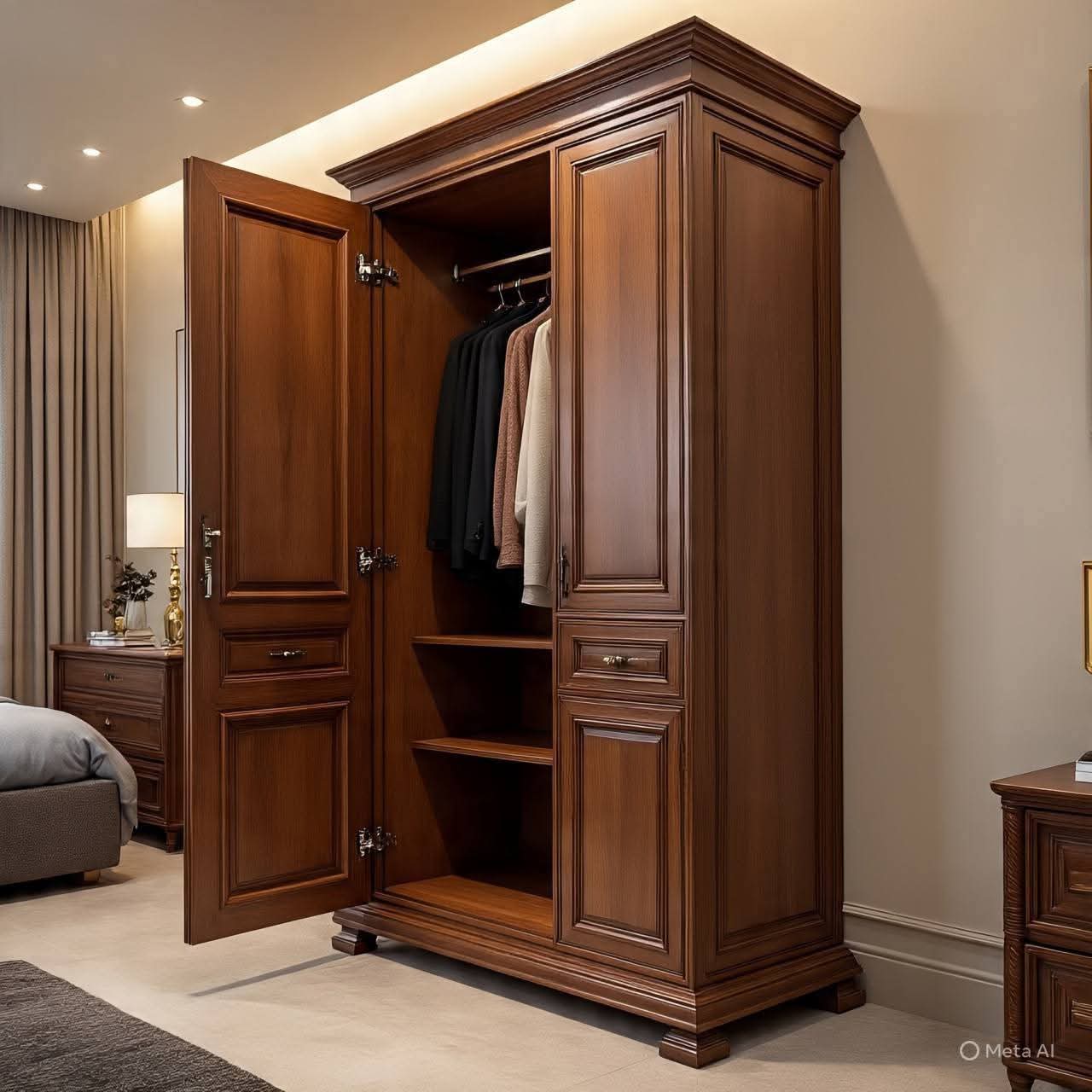 Premium Wooden Wardrobe Cabinet