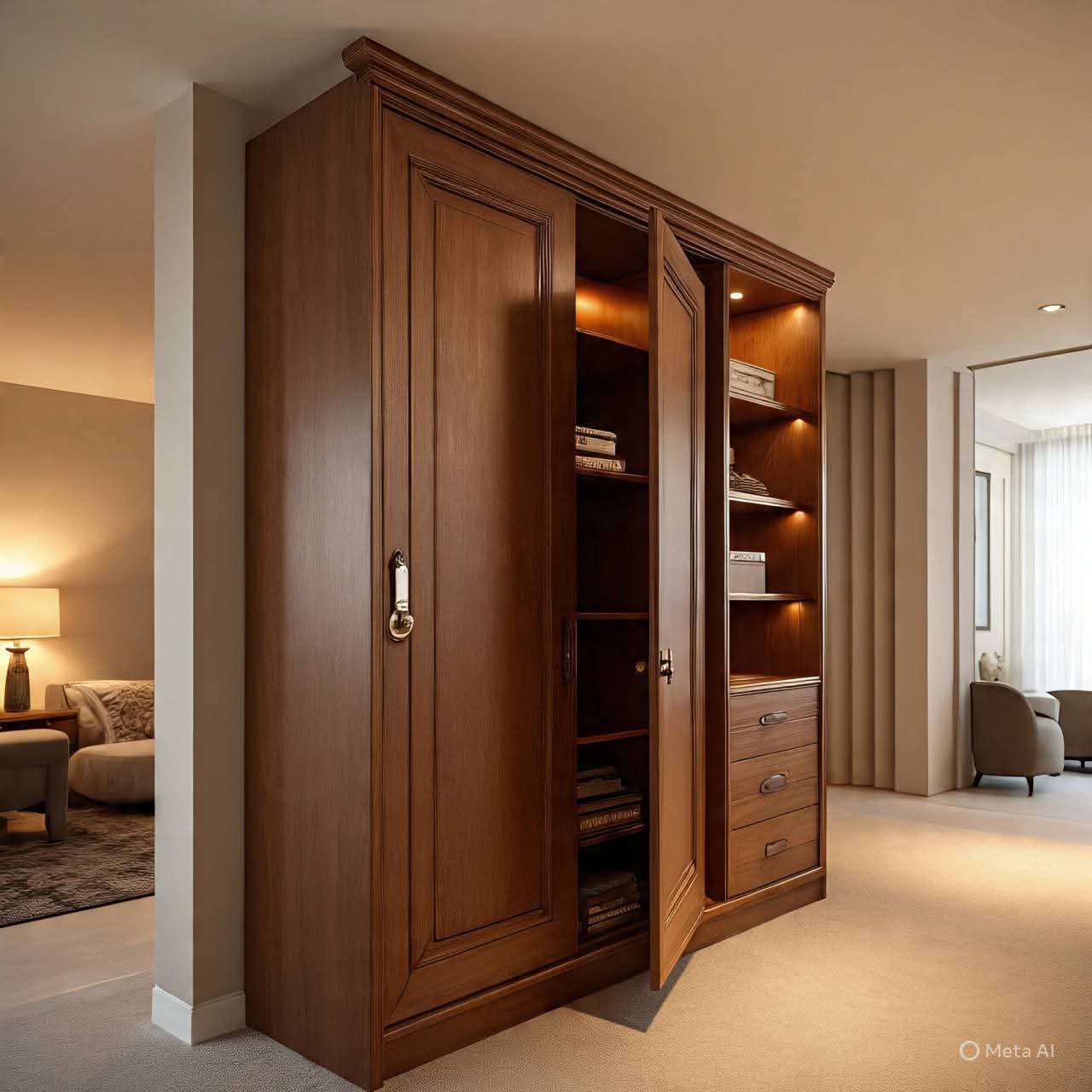 Premium Wooden Wardrobe Cabinet